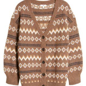 BP. Fair Isle Cardigan XS